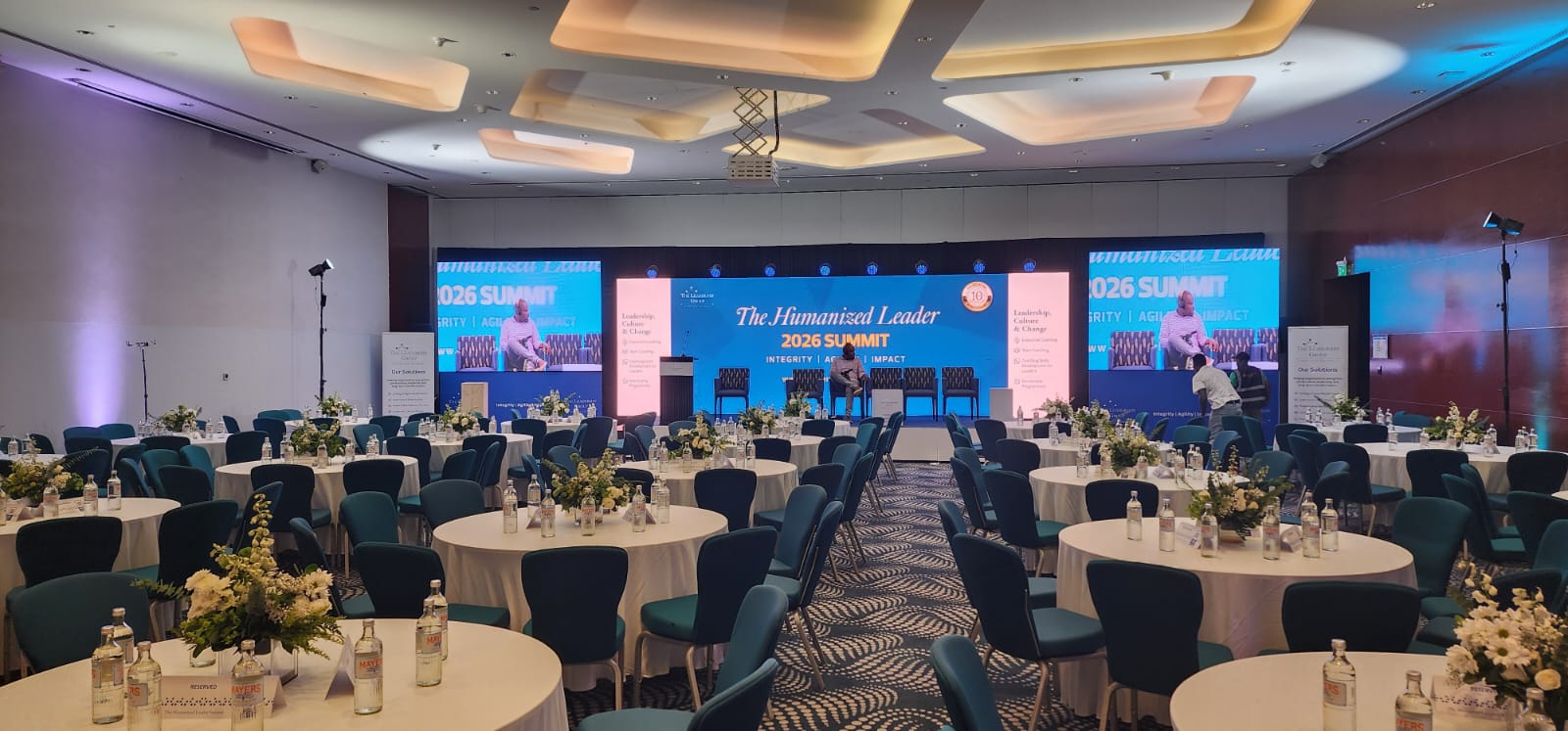 The Humanized Leader 2026 Summit conference hall staged by Progigs Audio Visual