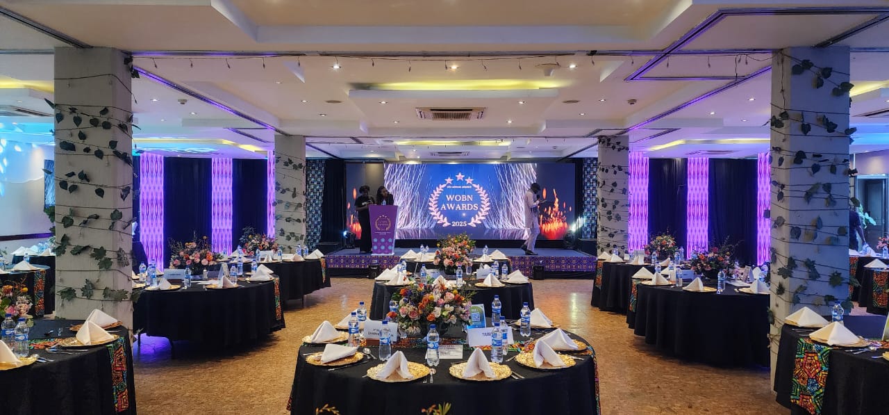 Property Oasis Dubai real estate launch stage with LED wall in Nairobi
