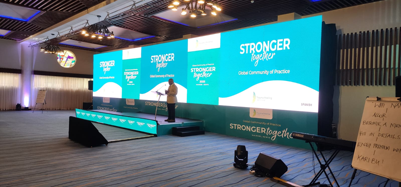 Opening address on the Trauma Healing Institute Stronger Together conference stage